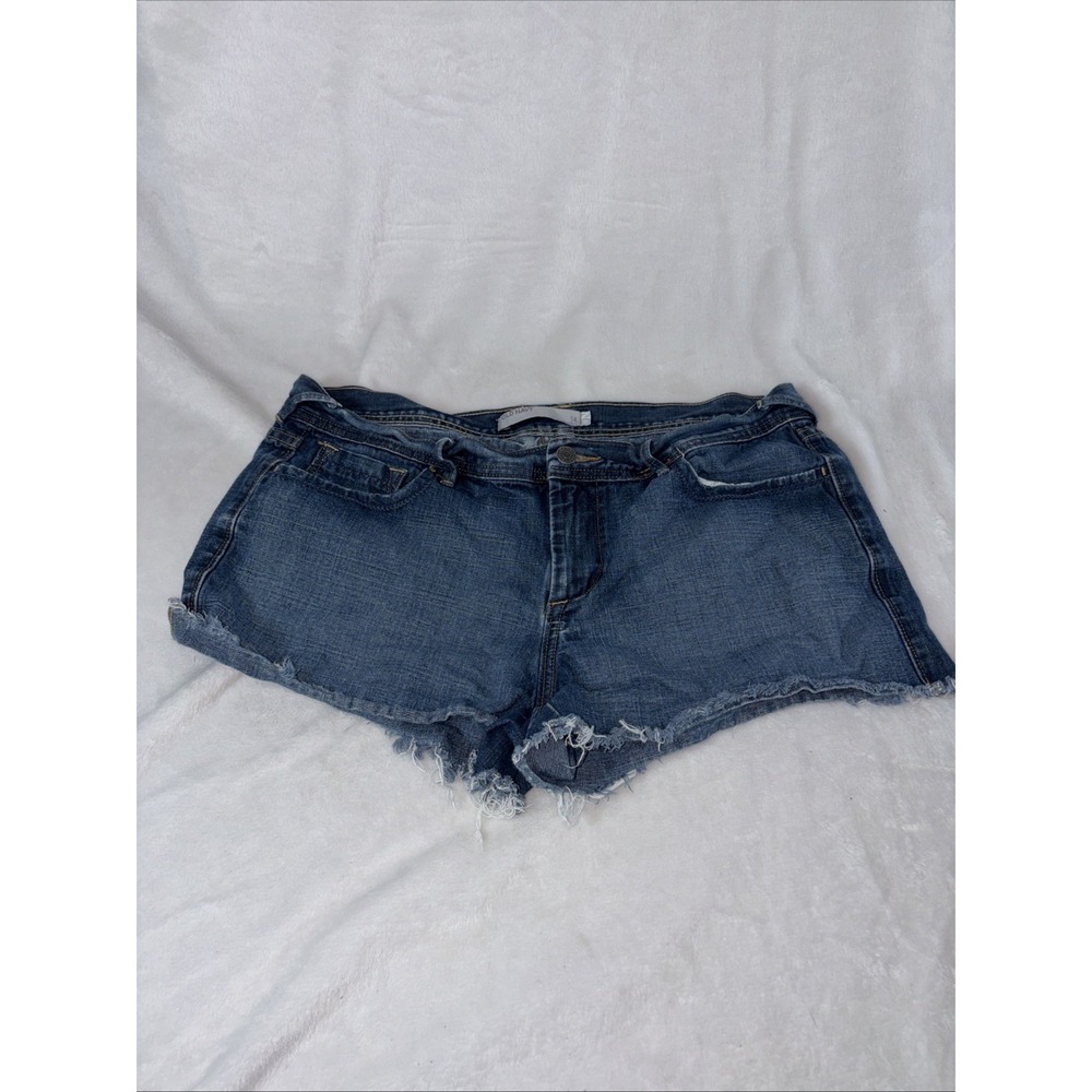 Old Navy Short Womens 14 Blue‎ Denim Boyfriend Raw Hem 90s Y2k Edgy Vacation EUC